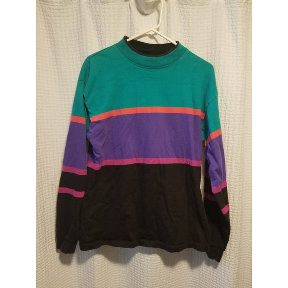 Vintage Tops - Vintage 90's Color Block Sweatshirt